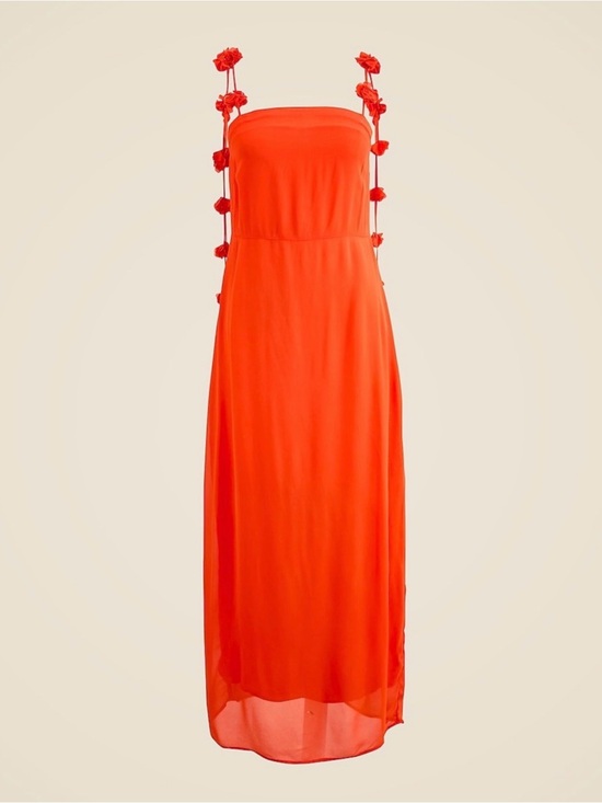 J. Crew Dresses & Skirts - J. Crew Collection rosette-strap sheath dress in chiffon